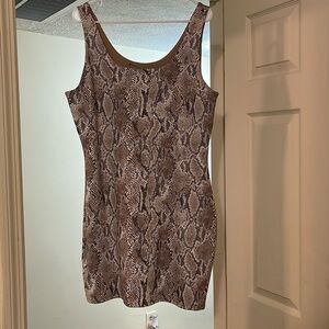 Snake Print Midi Dress